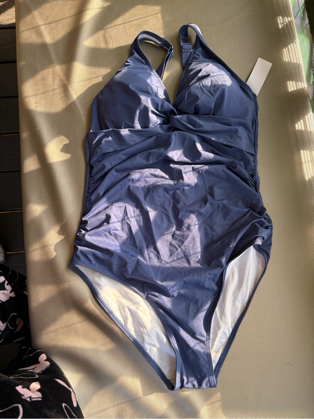 Classic Ruched One-Piece Swimsuit - Blue
